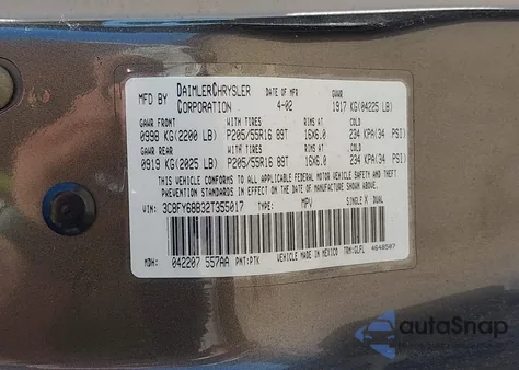 2002 Chrysler Pt Cruiser Limited from USA, damaged, VIN 3C8FY68B32T355017